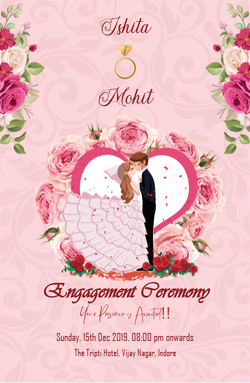 Engagement Cards invitation template 335