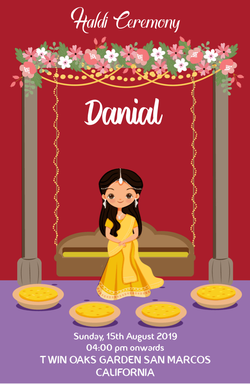 Haldi Cards invitation template 154