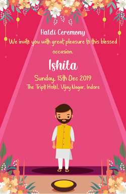 Haldi Cards invitation template 157