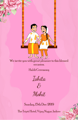 Haldi Cards invitation template 298