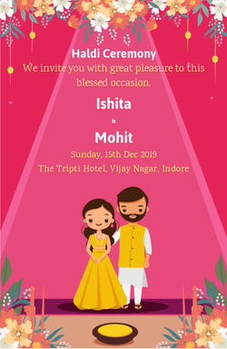 Haldi Cards invitation template 144