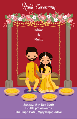 Haldi Cards invitation template 148