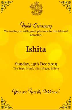 Haldi Cards invitation template 149
