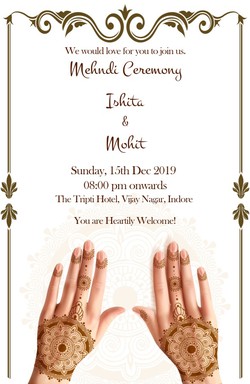 Mehndi Cards invitation template 172
