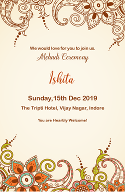 Mehndi Cards invitation template 159