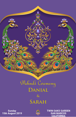 Mehndi Cards invitation template 165