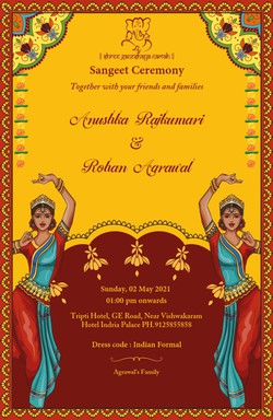 Sangeet Ceremony Cards invitation template 631