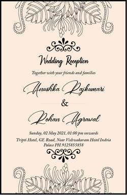 Reception Ceremony Cards invitation template 635