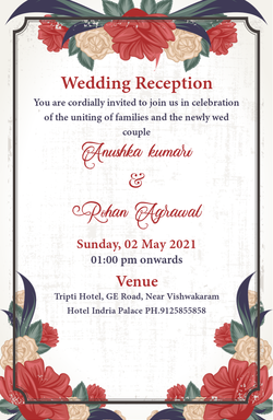Reception Ceremony Cards invitation template 640