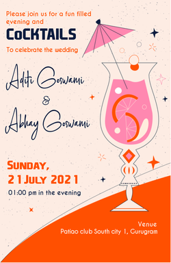 Cocktail Party Invitation invitation template 641