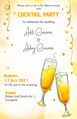 Cocktail Party Invitation invitation template 642