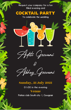 Cocktail Party Invitation invitation template 643